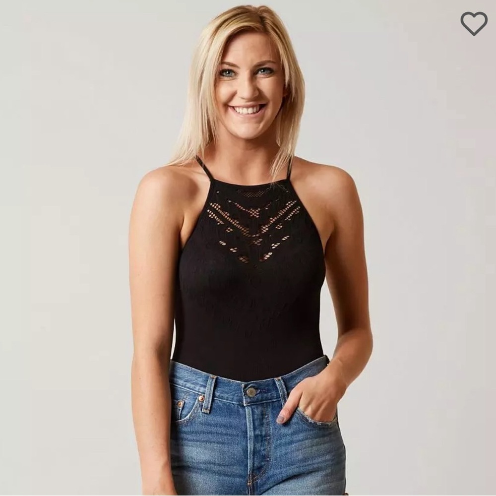 Free People Intimately Seamless Solstice Bodysuit in Black Size XS